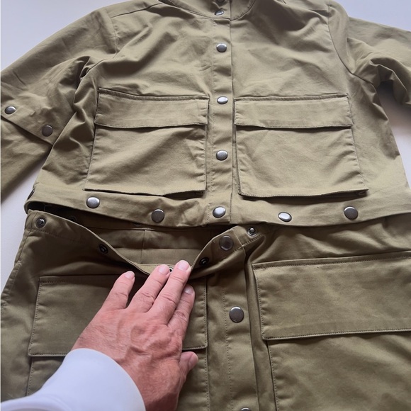 NWT The Drop Women’s Convertible Utility Coat by Takkunda Olive Green Size XS - Picture 7 of 9